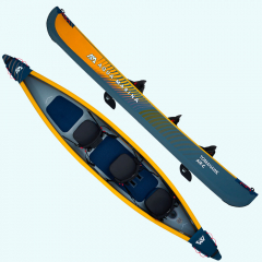 Aqua Marina Tomahawk AIR-C 3-person DWF High-end canoe, Double action pump, Zip backpack  (paddle excluded) Air-C